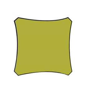 VOILE SOLAIRE - CARRÉ - 5 x 5 m - COULEUR: VERT LIME - PRL