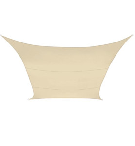 VOILE SOLAIRE PERMÉABLE - CARRÉ - 5 x 5 m - COULEUR : CHAMPAGNE - PRL
