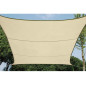 VOILE SOLAIRE PERMÉABLE - CARRÉ - 5 x 5 m - COULEUR : CHAMPAGNE VOILE SOLAIRE PERMÉABLE - CARRÉ - 5 x 5 m - COULEUR : CHAMPAGNE
