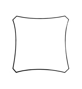 VOILE SOLAIRE PERMÉABLE - CARRÉ - 5 x 5 m - COULEUR : CHAMPAGNE - PRL