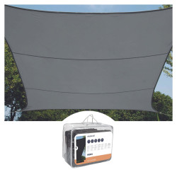 VOILE SOLAIRE PERMÉABLE - CARRÉ - 5 x 5 m - COULEUR: ANTHRACITE - PRL