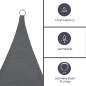 VOILE SOLAIRE PERMÉABLE - CARRÉ - 5 x 5 m - COULEUR: ANTHRACITE