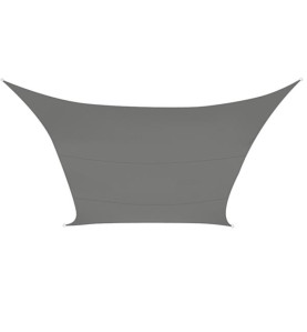 VOILE SOLAIRE PERMÉABLE - CARRÉ - 5 x 5 m - COULEUR: ANTHRACITE - PRL