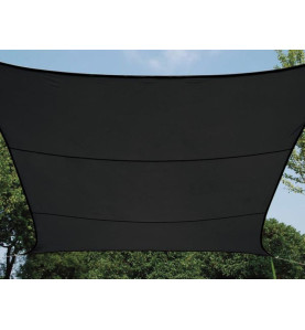 VOILE SOLAIRE PERMÉABLE - CARRÉ - 5 x 5 m - COULEUR: ANTHRACITE - PRL