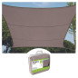 VOILE SOLAIRE - CARRÉ - 5 x 5 m - COULEUR: GRIS TAUPE