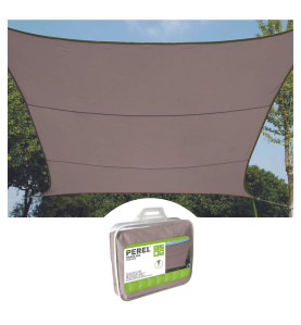 VOILE SOLAIRE - CARRÉ - 5 x 5 m - COULEUR: GRIS TAUPE - PRL