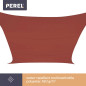VOILE SOLAIRE - CARRÉ - 5 x 5 m - COULEUR : TERRACOTTA