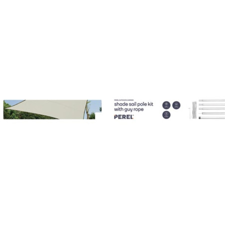 MÂT POUR VOILE SOLAIRE - 2.5 m - AVEC HAUBAN