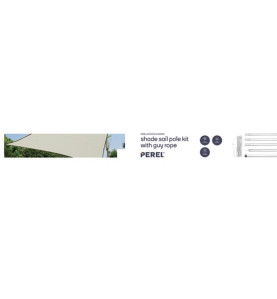 MÂT POUR VOILE SOLAIRE - 2.5 m - AVEC HAUBAN - PRL