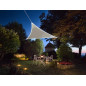 VOILE SOLAIRE AVEC CONTOUR LED - TRIANGULAIRE - 3.6 x 3.6 x 3.6 m - TAUPE