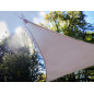 VOILE SOLAIRE AVEC CONTOUR LED - TRIANGULAIRE - 3.6 x 3.6 x 3.6 m - TAUPE