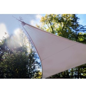 VOILE SOLAIRE AVEC CONTOUR LED - TRIANGULAIRE - 3.6 x 3.6 x 3.6 m - TA