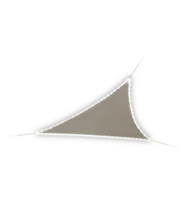 VOILE SOLAIRE AVEC CONTOUR LED - TRIANGULAIRE - 3.6 x 3.6 x 3.6 m - TA