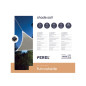 VOILE SOLAIRE AVEC CONTOUR LED - TRIANGULAIRE - 3.6 x 3.6 x 3.6 m - TAUPE