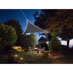 VOILE SOLAIRE AVEC CONTOUR LED - TRIANGULAIRE - 3.6 x 3.6 x 3.6 m - AN