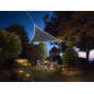 VOILE SOLAIRE AVEC CONTOUR LED - TRIANGULAIRE - 3.6 x 3.6 x 3.6 m - ANTHRACITE
