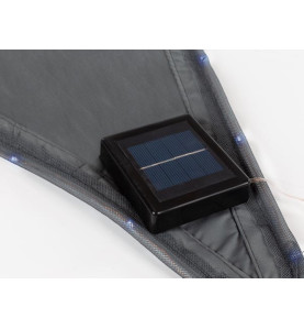 VOILE SOLAIRE AVEC CONTOUR LED - TRIANGULAIRE - 3.6 x 3.6 x 3.6 m - AN