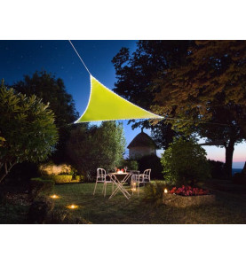 VOILE SOLAIRE AVEC CONTOUR LED - TRIANGULAIRE - 3.6 x 3.6 x 3.6 m - CI