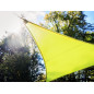 VOILE SOLAIRE AVEC CONTOUR LED - TRIANGULAIRE - 3.6 x 3.6 x 3.6 m - CITRON VERT
