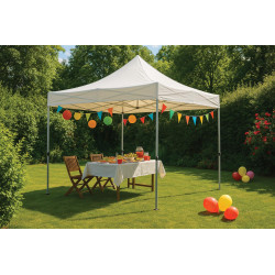 TONNELLE PROFESSIONNELLE - BLANC - 3 x 3 m