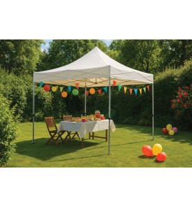 TONNELLE PROFESSIONNELLE - BLANC - 3 x 3 m - PRL
