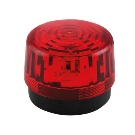 FLASH STROBOSCOPIQUE À LED - ROUGE - 12 VCC - ø 100 mm - Velleman