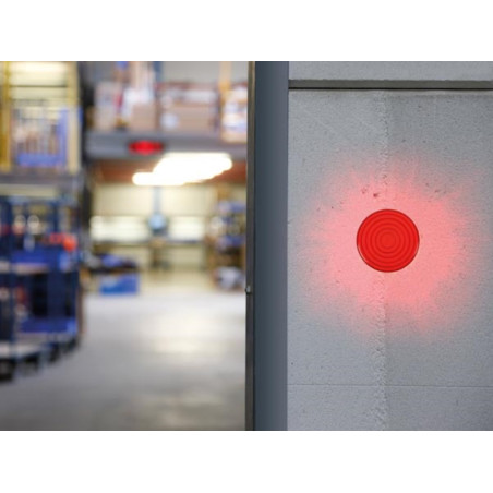 FLASH STROBOSCOPIQUE À LED - ROUGE - 12 VCC - ø 100 mm