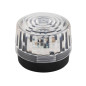 FLASH STROBOSCOPIQUE À LED - TRANSPARENT - 12 VCC - ø 100 mm FLASH STROBOSCOPIQUE À LED - TRANSPARENT - 12 VCC - ø 100 mm