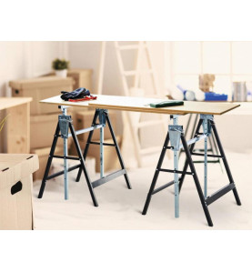 Chevalet de sciage en métal portable - max. 180 kg/pièce - PRL