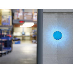 FLASH STROBOSCOPIQUE À LED - BLEU - 12 VCC - ø 77 mm