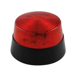 FLASH STROBOSCOPIQUE À LED - ROUGE - 12 VCC - ø 77 mm - Velleman