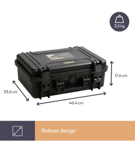 MALLETTE RIGIDE - 464 x 366 x 176 mm - AVEC MOUSSE - 29,8 L - PRL