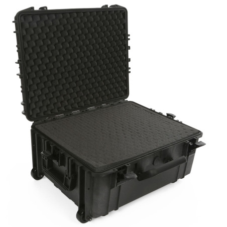 MALLETTE RIGIDE TROLLY - 604 x 473 x 283 mm - AVEC MOUSSE - 80 L - PRL