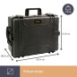 MALLETTE RIGIDE TROLLY - 604 x 473 x 283 mm - AVEC MOUSSE - 80 L