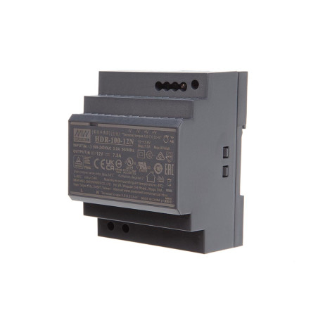 ALIMENTATION - 1 SORTIE - 100 W - 12 V 7.5 A - MONTAGE SUR RAIL DIN - 