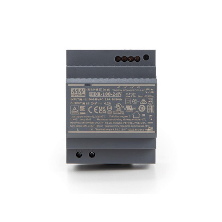 ALIMENTATION - 1 SORTIE - 100 W - 24 V 4.2 A - MONTAGE SUR RAIL DIN - POUR USAGE INDUSTRIEL