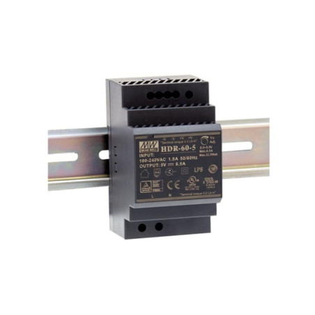 ALIMENTATION - 1 SORTIE - 60 W - 15 V 4 A - MONTAGE SUR RAIL DIN - POU