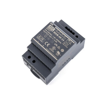 ALIMENTATION - 1 SORTIE - 60 W - 24 V 2.5 A - MONTAGE SUR RAIL DIN - POUR USAGE INDUSTRIEL