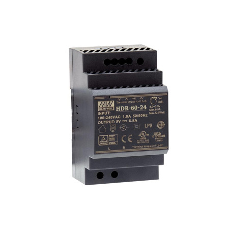 Alimentation - 1 Sortie - 32.5 W - 5 V - 6.5 A - Montage Sur Rail DIN 