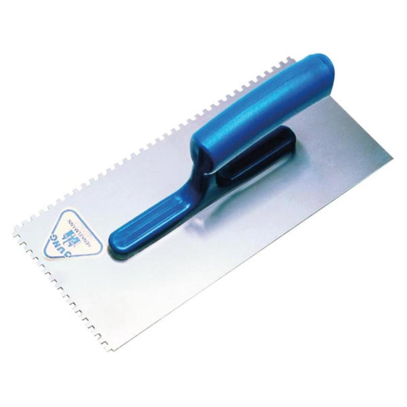 Jung - plâtroir - denté - manche en plastique - 8 x 8 mm - 275 g - pro