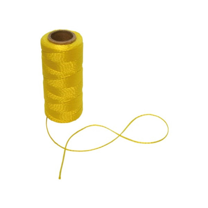 CORDE DE MAÇON - Ø 1.2 mm - LONGUEUR 100 m - JAUNE