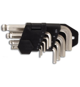 JEU DE CLES ALLEN - EMBOUT SPHERIQUE - 9 pcs - PRL
