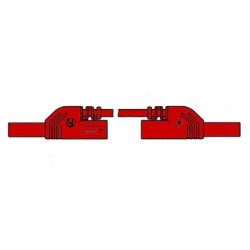 CORDON DE MESURE ISOLE 4mm 50cm AVEC REPRISE - ROUGE (MLB-SH/WS 50/1) 