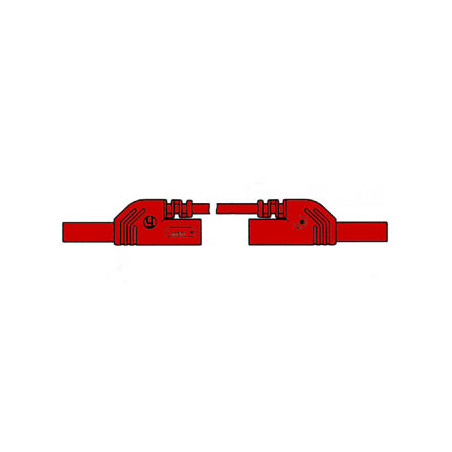 CORDON DE MESURE ISOLE 4mm 50cm AVEC REPRISE - ROUGE (MLB-SH/WS 50/1) 