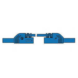CORDON DE MESURE ISOLE 4mm 25cm AVEC REPRISE - BLEU (MLB-SH/WS 25/1) -