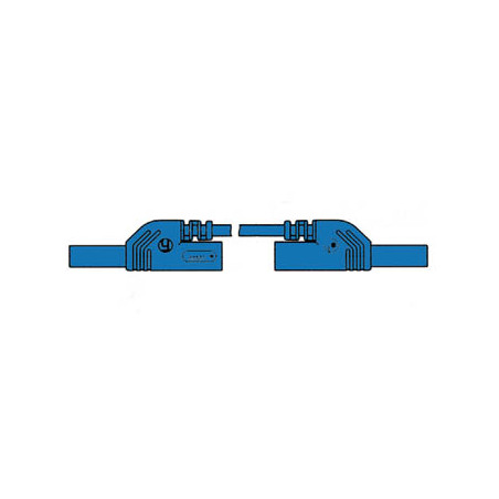 CORDON DE MESURE ISOLE 4mm 25cm AVEC REPRISE - BLEU (MLB-SH/WS 25/1) -
