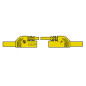 CORDON DE MESURE ISOLE 4mm 25cm AVEC REPRISE - JAUNE (MLB-SH/WS 25/1)