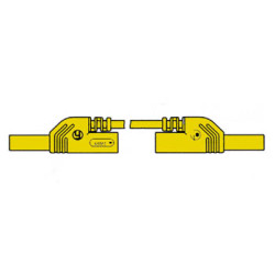 CORDON DE MESURE ISOLE 4mm 50cm AVEC REPRISE - JAUNE (MLB-SH/WS 50/1) 