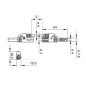 CORDON DE MESURE ISOLE 4mm 50cm AVEC REPRISE - JAUNE (MLB-SH/WS 50/1)