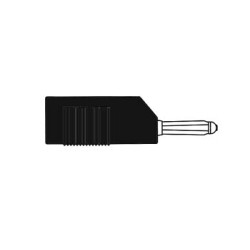 FICHE MULTICONTACTS 4mm A TROU TRANSVERSAL ET REPRISE ARRIERE - NOIR (